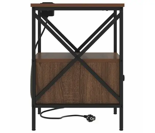 Nakts Skapītis 2 Pcs Brūna Ozolkoka 41.5 X 40.5 X 55 Cm Vidaxl