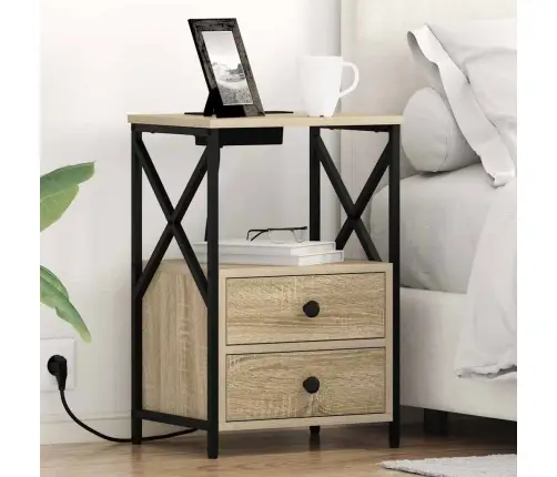 Öölambi Kapp 2 Pcs Sonoma Tamm 40 X 31 X 60 Cm Tehispuit