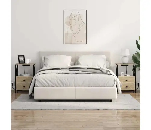 Öölambi Kapp 2 Pcs Sonoma Tamm 40 X 31 X 60 Cm Tehispuit