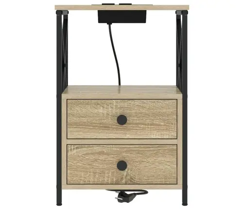 Öölambi Kapp 2 Pcs Sonoma Tamm 40 X 31 X 60 Cm Tehispuit