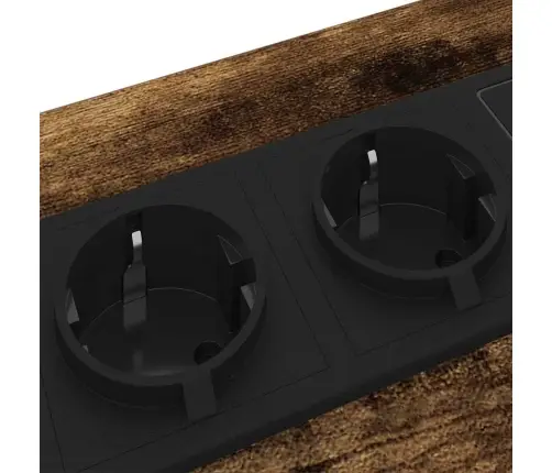 Nakts Skapis Ar Uzlādes Staciju 2 Pcs Dūmakaina Ozolkoka Vidaxl