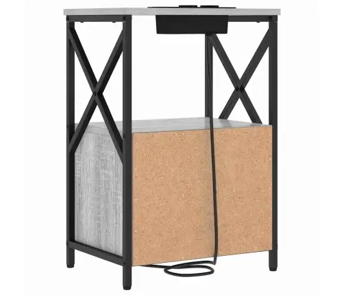 Šalia Lovos Spintelė 2 Pcs Pilkas Sonoma 40 X 31 X 60 Cm