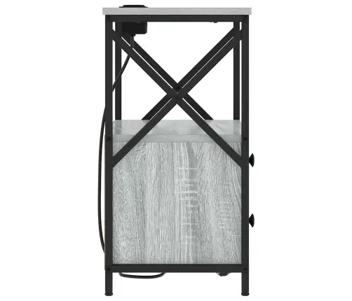 Šalia Lovos Spintelė 2 Pcs Pilkas Sonoma 40 X 31 X 60 Cm