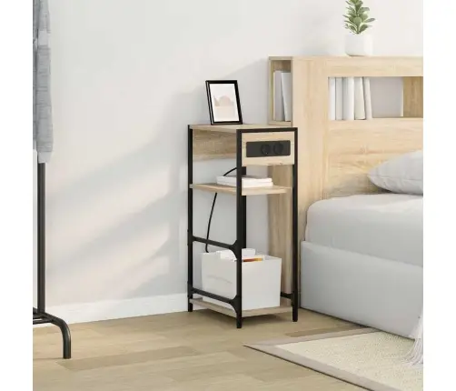 Nakts Skapītis Sonomas Ozola 40 X 27 X 76 Cm Inženierijas Koks Vidaxl