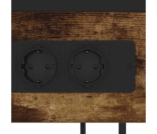 Nakts Skapītis Ar Atvilktni Dūmakaina Ozolkoka 40 X 27 X 76 Cm Vidaxl