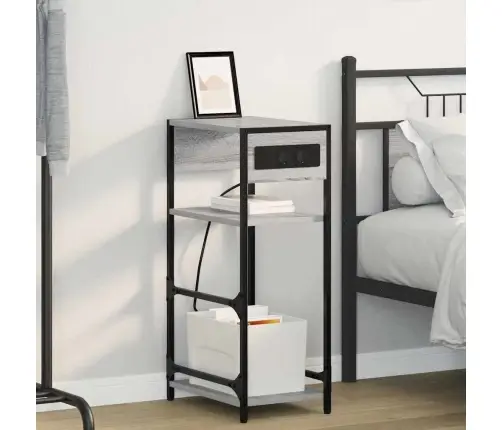 Nakts Skapītis Pelēka Sonomas Ozola 40 X 27 X 76 Cm Vidaxl