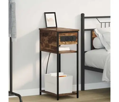 Nakts Skapītis Dūmakaina Ozolkoka 28.1 X 40.9 X 75 Cm Vidaxl