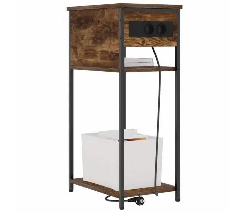 Nakts Skapītis Dūmakaina Ozolkoka 28.1 X 40.9 X 75 Cm Vidaxl