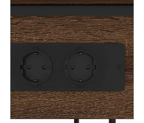 Nakts Skapītis Brūna Ozolkoka 41 X 28 X 76 Cm Inženierijas Koks Vidaxl