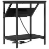Öökapp 2 Pcs Must Tamm 38 X 30 X 48 Cm Tehispuit Öökapp 2 Pcs Must Tamm 38 X 30 X 48 Cm Tehispuit