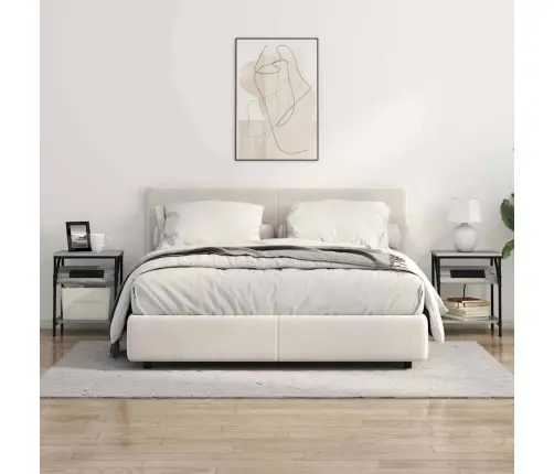Gultas Skapji 2 Pcs Pelēka Sonomas Ozola 38 X 30 X 48 Cm Vidaxl