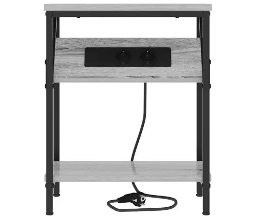 Gultas Skapji 2 Pcs Pelēka Sonomas Ozola 38 X 30 X 48 Cm Vidaxl