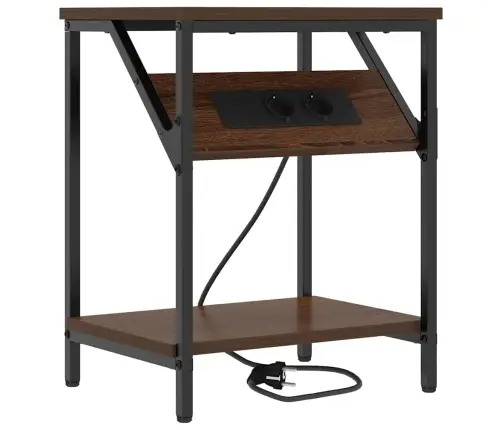 Gultas Skapji 2 Pcs Brūna Ozolkoka 38 X 30 X 48 Cm Vidaxl