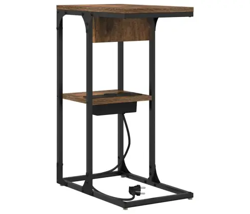 Naktsgaldiņš Dūmu Ozols 41.5 X 26 X 60.5 Cm Inženierijas Koks Vidaxl