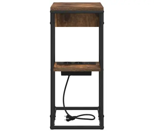 Naktsgaldiņš Dūmu Ozols 41.5 X 26 X 60.5 Cm Inženierijas Koks Vidaxl