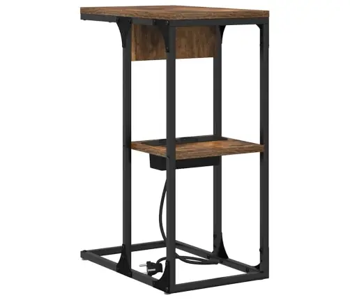 Naktsgaldiņš Dūmu Ozols 41.5 X 26 X 60.5 Cm Inženierijas Koks Vidaxl