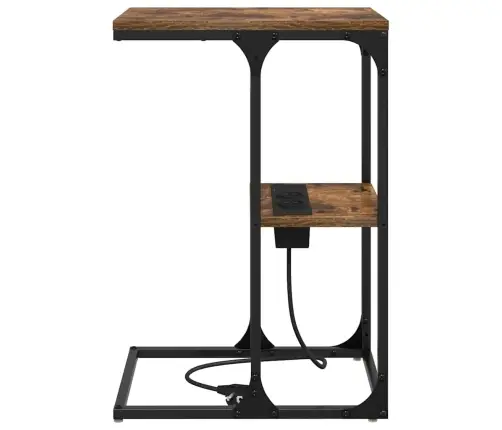 Naktsgaldiņš Dūmu Ozols 41.5 X 26 X 60.5 Cm Inženierijas Koks Vidaxl