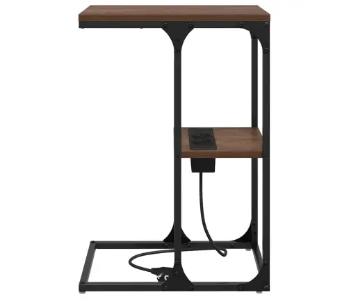 Naktsgaldiņš Brūns Ozols 41.5 X 26 X 60.5 Cm Inženierijas Koks Vidaxl