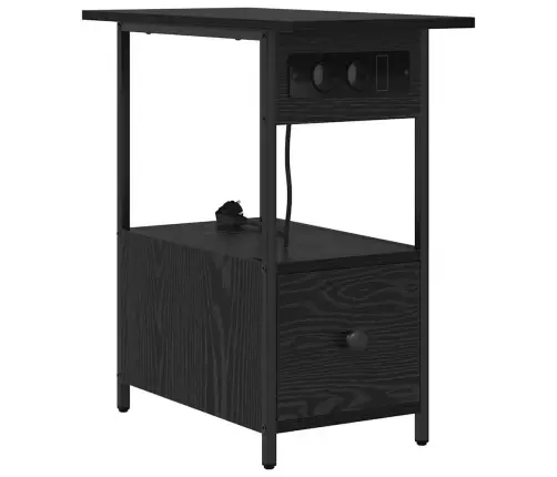 Nakts Skapītis Melns Ozols 60 X 30 X 61 Cm Inženierijas Koks Vidaxl Nakts Skapītis Melns Ozols 60 X 30 X 61 Cm Inženierijas Koks Vidaxl