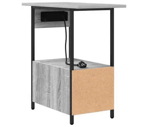 Šalia Lovos Spintelė Su Stalčių Pilkas Sonoma 60 X 30 X 61 Cm