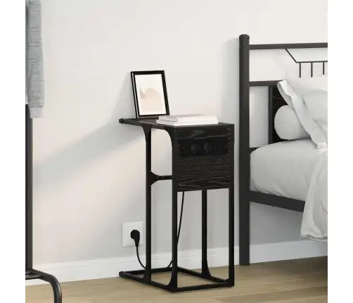 Šalia Lovos Spintelė Juodas Ąžuolas 41,5 X 26 X 60,5 Cm