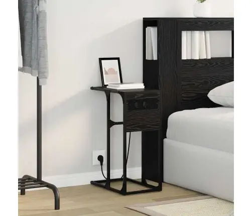 Šalia Lovos Spintelė Juodas Ąžuolas 41,5 X 26 X 60,5 Cm