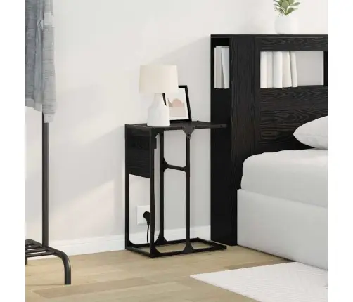 Šalia Lovos Spintelė Juodas Ąžuolas 41,5 X 26 X 60,5 Cm