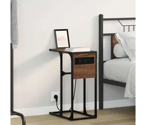 Šalia Lovos Spintelė Rudas Ąžuolas 41,5 X 26 X 60,5 Cm