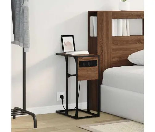 Šalia Lovos Spintelė Rudas Ąžuolas 41,5 X 26 X 60,5 Cm