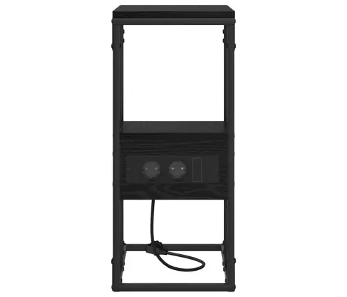 Šalia Lovos Spintelė Juoda Ąžuolo 41.5 X 26 X 60.5 Cm