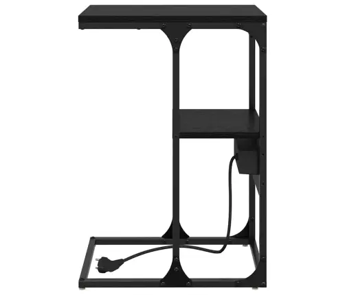 Šalia Lovos Spintelė Juoda Ąžuolo 41.5 X 26 X 60.5 Cm