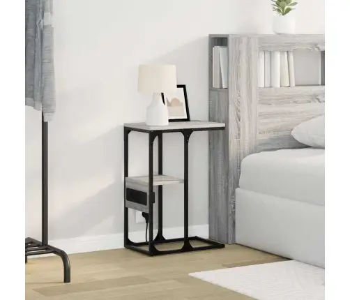 Naktsgaldiņš Pelēka Sonomas Ozola 41.5 X 26 X 60.5 Cm Vidaxl