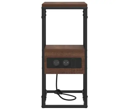 Šalia Lovos Spintelė Su Stalčių Ruda Ąžuolo 41.5 X 26 X 60.5 Cm