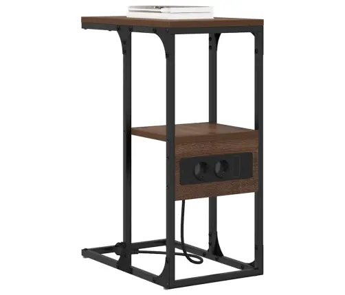 Šalia Lovos Spintelė Su Stalčių Ruda Ąžuolo 41.5 X 26 X 60.5 Cm