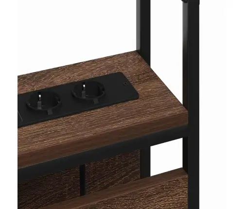 Uzglabāšanas Galvas Balsts Ar Galvas Klāju Brūna Ozolkoka 75 Cm Vidaxl