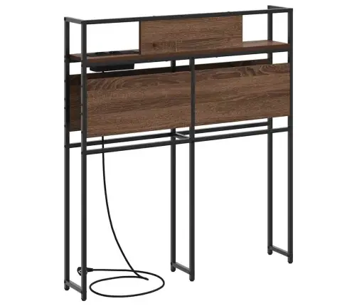 Uzglabāšanas Galvas Balsts Ar Galvas Klāju Brūna Ozolkoka 75 Cm Vidaxl