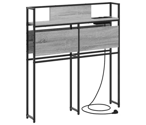 Uzglabāšanas Galvas Balsts Pelēka Sonomas Ozola 80 Cm Vidaxl