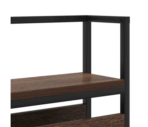 Hoiustamispeatoe Riiuliga Peaga Pruun Tamm 80 Cm Tehispuit