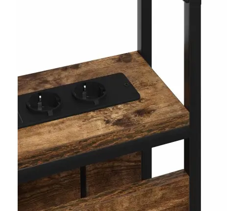 Uzglabāšanas Galvas Balsts Dūmakaina Ozolkoka 90 Cm Vidaxl