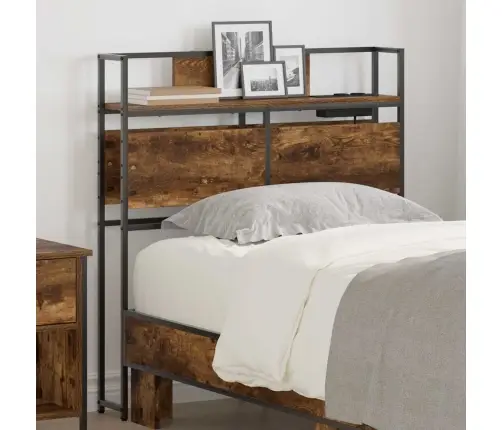 Uzglabāšanas Galvas Balsts Dūmakaina Ozolkoka 90 Cm Vidaxl