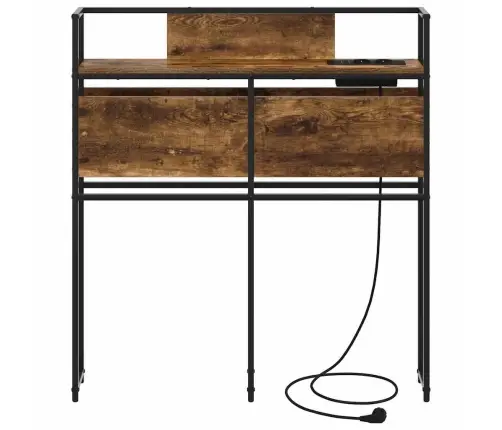 Uzglabāšanas Galvas Balsts Dūmakaina Ozolkoka 90 Cm Vidaxl