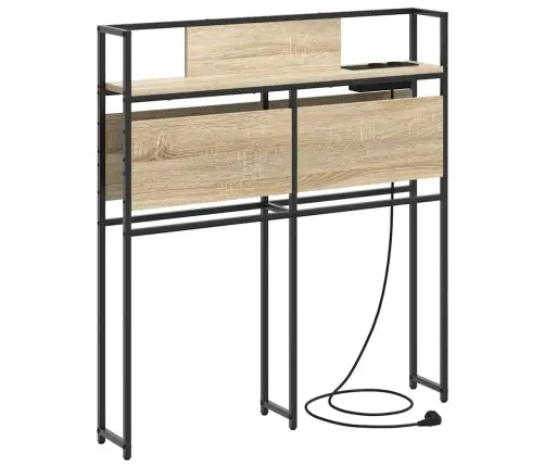 Uzglabāšanas Galvas Balsts Ar Galvas Klāju Ar Uzglabāšanu Sonomas Ozola 100 Cm Vidaxl