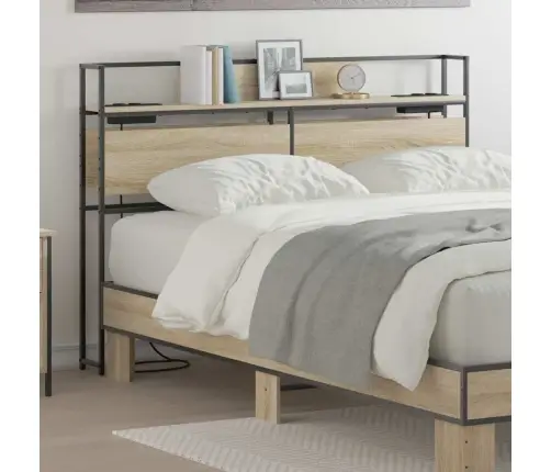 Hoiustamispeatoe Riiuliga Peaga Sonoma Tamm 120 Cm Tehispuit