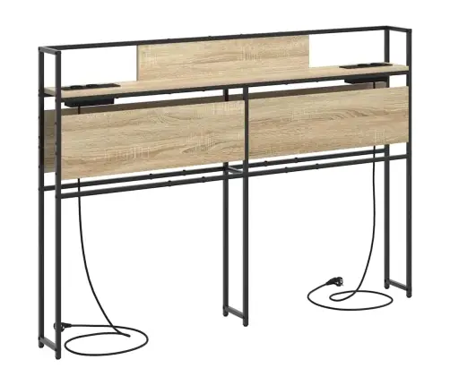 Hoiustamispeatoe Riiuliga Peaga Sonoma Tamm 120 Cm Tehispuit