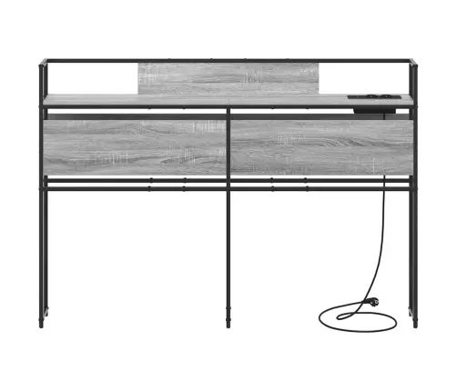 Uzglabāšanas Galvas Balsts Pelēka Sonomas Ozola 135 Cm Vidaxl