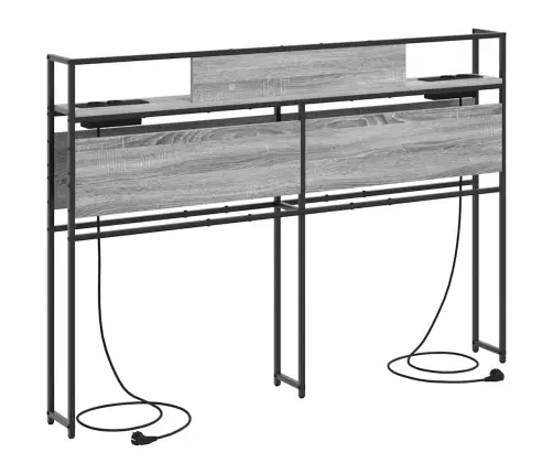 Saugojimo Galvos Atlošas Su Lentyna Pilka Sonoma Ąžuolo 140 Cm