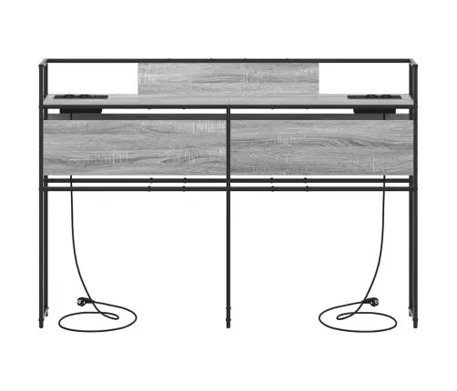 Saugojimo Galvos Atlošas Su Lentyna Pilka Sonoma Ąžuolo 140 Cm