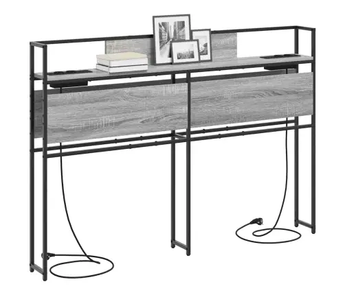 Saugojimo Galvos Atlošas Su Lentyna Pilka Sonoma Ąžuolo 140 Cm
