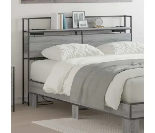 Uzglabāšanas Galvas Balsts Pelēka Sonomas Ozola 150 Cm Vidaxl