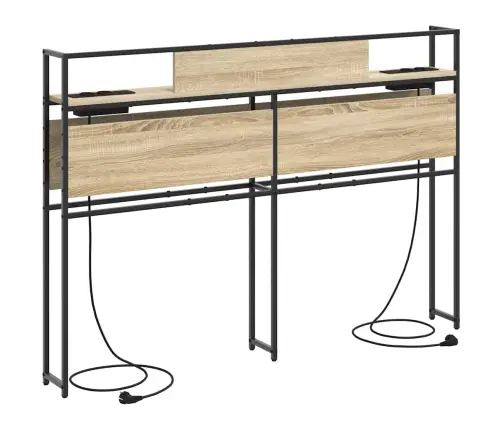 Uzglabāšanas Galvas Balsts Ar Galvas Klāju Ar Uzglabāšanu Sonomas Ozola 160 Cm Vidaxl